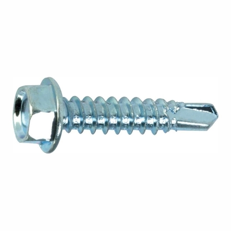 GRIP-RITE #12-14 Hex Head Cap Screw, Zinc Plated Steel, 1 in L NHWD121005